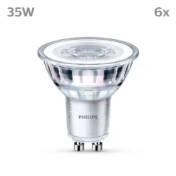 Philips LED-Lampe GU10 3,5W 255lm 827 Klar 36° 6er -Eleganter Beleuchtungsladen 10004567 1