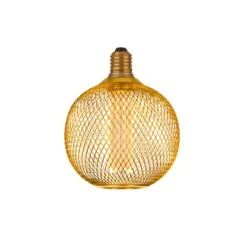 LED-Lampe E27 Mesh 3,4W 3.000K Ø12cm Gold