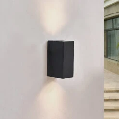 ELC Marbodira LED-Außenwandleuchte, Dunkelgrau