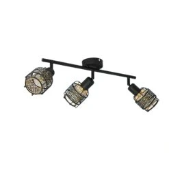 Lindby Eudoria Decken-Spot 3-flammig Schwarz/gold -Eleganter Beleuchtungsladen 10010407 2