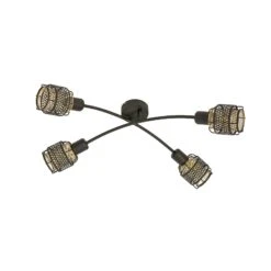 Lindby Eudoria Deckenlampe 4-flammig Schwarz/gold -Eleganter Beleuchtungsladen 10010498 3