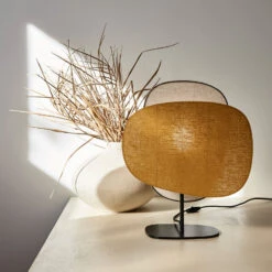 MARKET SET Screen 70's Tischlampe Leinen Höhe 48cm 12 MARKET SET Screen 70's Tischlampe Leinen Höhe 48cm -Eleganter Beleuchtungsladen 10010821 2