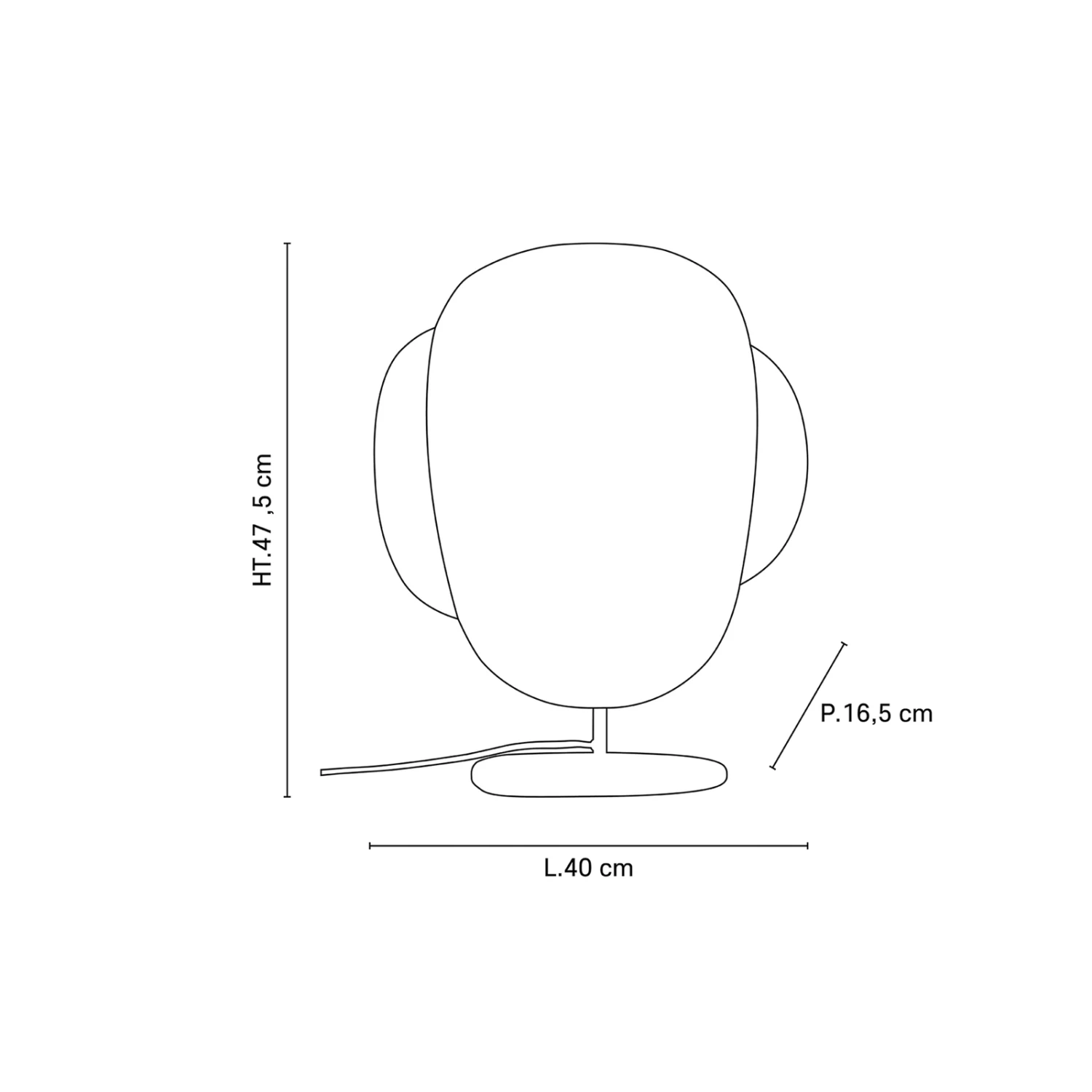 MARKET SET Screen 70's Tischlampe Leinen Höhe 48cm 8 MARKET SET Screen 70's Tischlampe Leinen Höhe 48cm – Bild 6