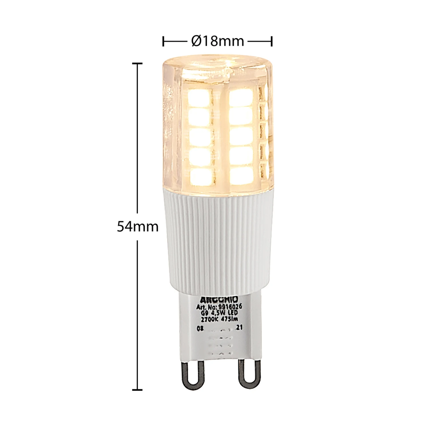 Arcchio LED-Stiftsockellampe G9 4,5W 2.700K 3er 7 Arcchio LED-Stiftsockellampe G9 4,5W 2.700K 3er – Bild 5