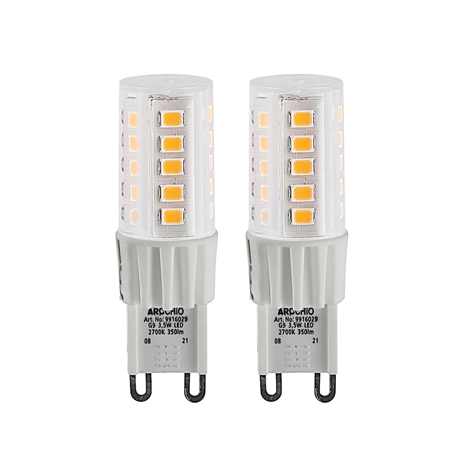 Arcchio LED-Stiftsockellampe G9 3,5W 830 2er-Set 3 Arcchio LED-Stiftsockellampe G9 3,5W 830 2er-Set