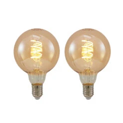 Lucande LED E27 G95 4W 2.700K Dimmbar Amber 2er