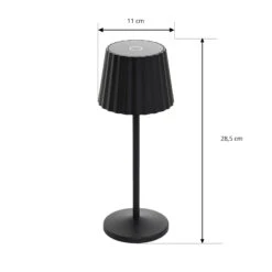 Lindby Esali LED-Akku-Tischleuchte, Schwarz -Eleganter Beleuchtungsladen 10012695 3