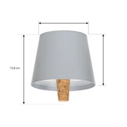 Lindby Linor LED-Weinflaschenlampe Grau Akku -Eleganter Beleuchtungsladen 10012704 3