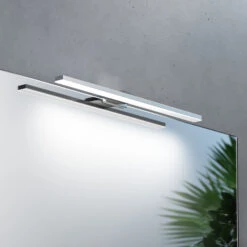 LED-Spiegelleuchte Triga IP44, Chrom, 40cm, 4.000K