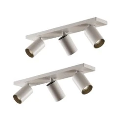 Arcchio Brinja Strahler, Eckig, Weiß, 3-flg., 2er