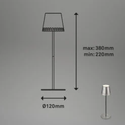 LED-Tischleuchte Kiki Mit Akku 3.000K Antik Silber -Eleganter Beleuchtungsladen 10015137 1