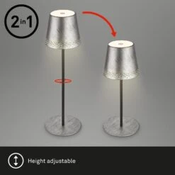 LED-Tischleuchte Kiki Mit Akku 3.000K Antik Silber -Eleganter Beleuchtungsladen 10015137 8