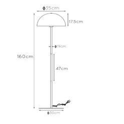 Stehleuchte Siemon Aus Stahl, Ø 35 Cm, Ockergelb -Eleganter Beleuchtungsladen 10015240 2