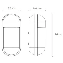 Außenwandleuchte Capsule, Klar/schwarz -Eleganter Beleuchtungsladen 10015446 2
