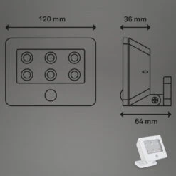 LED-Außenstrahler Kollig Mit Sensor, IP54, Weiß -Eleganter Beleuchtungsladen 10015571 2