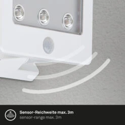 LED-Außenstrahler Kollig Mit Sensor, IP54, Weiß -Eleganter Beleuchtungsladen 10015571 3