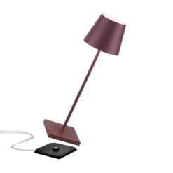 Zafferano Poldina Akku-Tischlampe IP65 Bordeaux -Eleganter Beleuchtungsladen 10016166 1