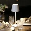 Zafferano Poldina Mini Akku-Tischlampe IP65 Weiß -Eleganter Beleuchtungsladen 10016245
