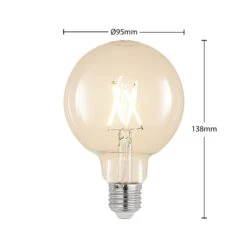 LED-Lampe E27 4W 2.700K G95 Globe Klar 3er-Set -Eleganter Beleuchtungsladen 10018093 2