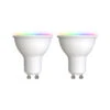 Prios LED-GU10 Plastik 4,7W RGBW WLAN Opal 2er-Set