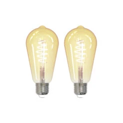 Prios LED-Lampe E27 ST64 4,9W WLAN Amber Klar, 2er