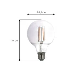 Prios LED-E27-Globe Rauchgrau 4,9W WLAN, 3er-Set -Eleganter Beleuchtungsladen 10018125 2