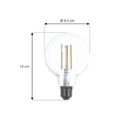 Prios LED-Globe E27 G95 7W ZigBee Tuya Klar, 2er -Eleganter Beleuchtungsladen 10018132 2