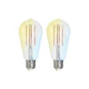 Prios LED-Lampe E27 ST64 7W ZigBee Tuya Klar, 2er -Eleganter Beleuchtungsladen 10018136