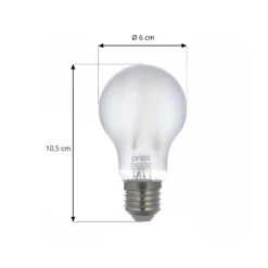 Prios LED-E27-Leuchtmittel A60 7W, WLAN, Matt, 2er -Eleganter Beleuchtungsladen 10018315 4