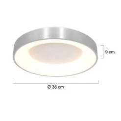 LED-Deckenleuchte Ringlede, 2.700 K Ø 38 Cm Silber -Eleganter Beleuchtungsladen 10019306 2
