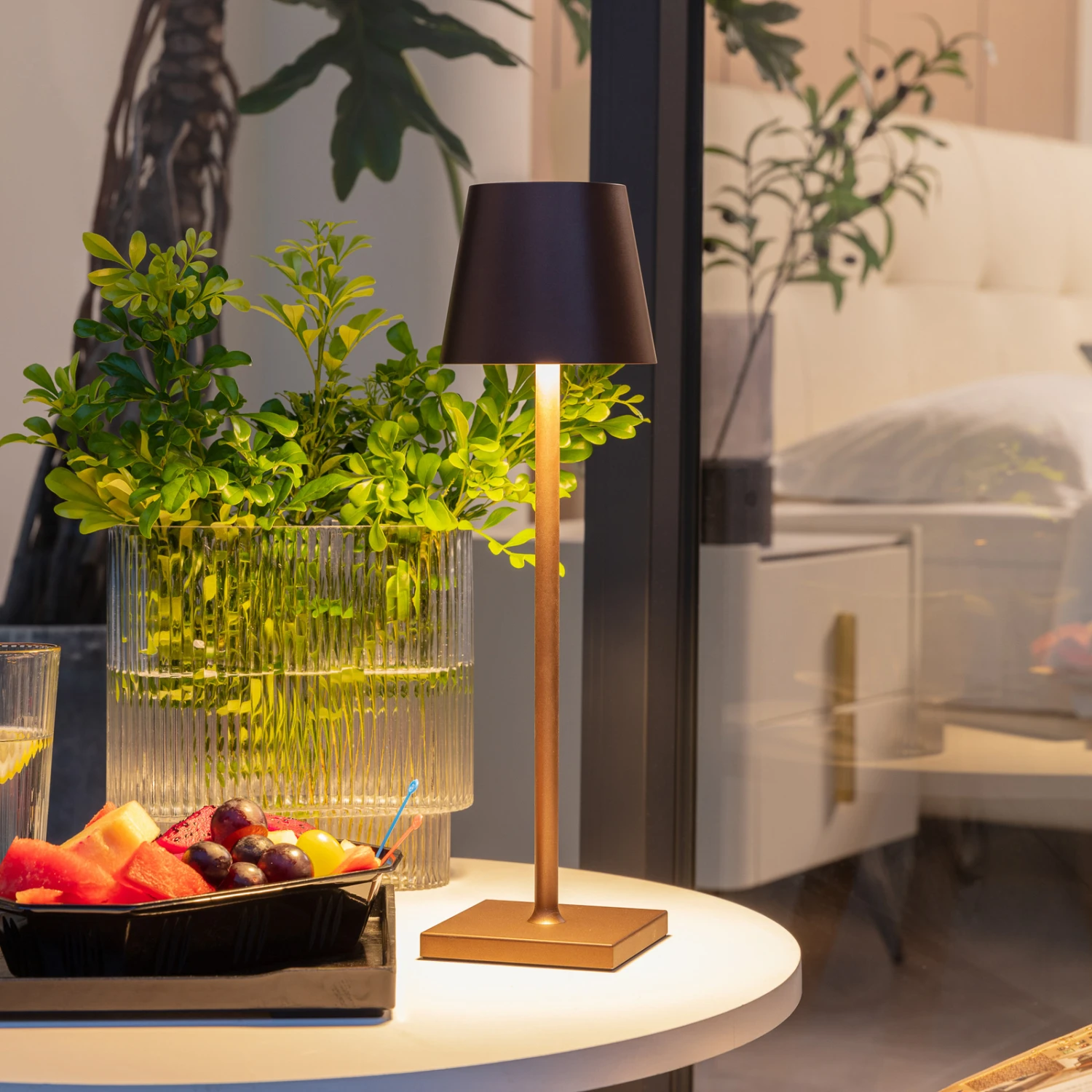 Lindby Janea LED-Akku-Tischlampe Kaffee 2er-Set 5 Lindby Janea LED-Akku-Tischlampe Kaffee 2er-Set – Bild 3