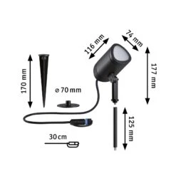 Paulmann Plug&Shine Shira Erdspießspot ZigBee RGBW -Eleganter Beleuchtungsladen 10019712 5