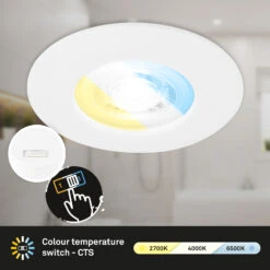 LED-Einbauspot 7605 IP44 3er-Set CTS Weiß -Eleganter Beleuchtungsladen 10019729 4