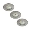 3er Set LED-Einbaustrahler Nikas IP44 Nickel -Eleganter Beleuchtungsladen 1510230