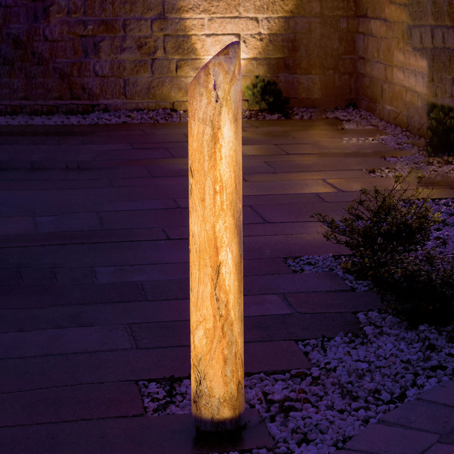 Leuchtende LED-Säule Sahara Mit Sandstein, 110 Cm 3 Leuchtende LED-Säule Sahara Mit Sandstein, 110 Cm