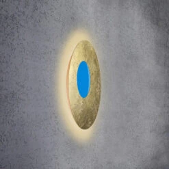 Escale Blade Open LED-Wandleuchte RGBW Gold Ø59cm