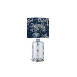 EBB & FLOW Pillar Tischlampe, Palms Indigo/blue