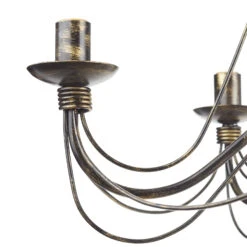 Kronleuchter 007/5 L, Fünfflammig, Schwarz-gold -Eleganter Beleuchtungsladen 3532210 2