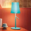 Foscarini Birdie LED Grande Tischleuchte Aquamarin -Eleganter Beleuchtungsladen 3560015