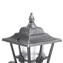 Außenwandleuchte 763m. Kathedralglas Schwarz -Eleganter Beleuchtungsladen 4001763 4