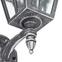 Außenwandleuchte 763m. Kathedralglas Schwarz -Eleganter Beleuchtungsladen 4001763 5