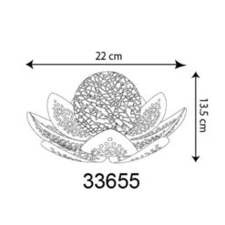 Globo LED-Solarleuchte 33655, Blüte, Ø 22 Cm -Eleganter Beleuchtungsladen 4015414 7