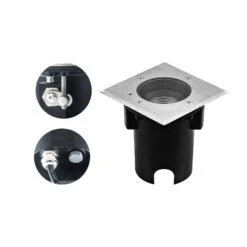 EVN Pentola Einbaulampe Edelstahl 13,5x13,5 3.000K -Eleganter Beleuchtungsladen 4026028 2