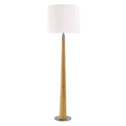 HerzBlut Conico Stehleuchte, Weiß, Eiche Geölt -Eleganter Beleuchtungsladen 4543081 2