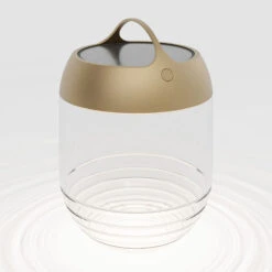 IP44.de Aqu M LED-Solarleuchte, Höhe 35 Cm Gold