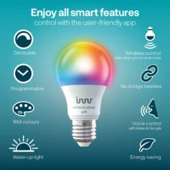 Innr LED-Lampe WiFi E27 9,5W 806lm RGBW 2er -Eleganter Beleuchtungsladen 5037085 2