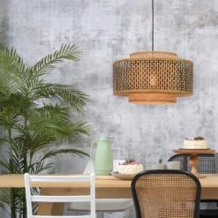 GOOD & MOJO Bhutan Hängeleuchte Aus Bambus Ø 50 Cm -Eleganter Beleuchtungsladen 5046024 4