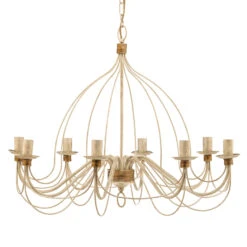 Kronleuchter FILO 8-flammig Weiß Antik -Eleganter Beleuchtungsladen 5505366 5