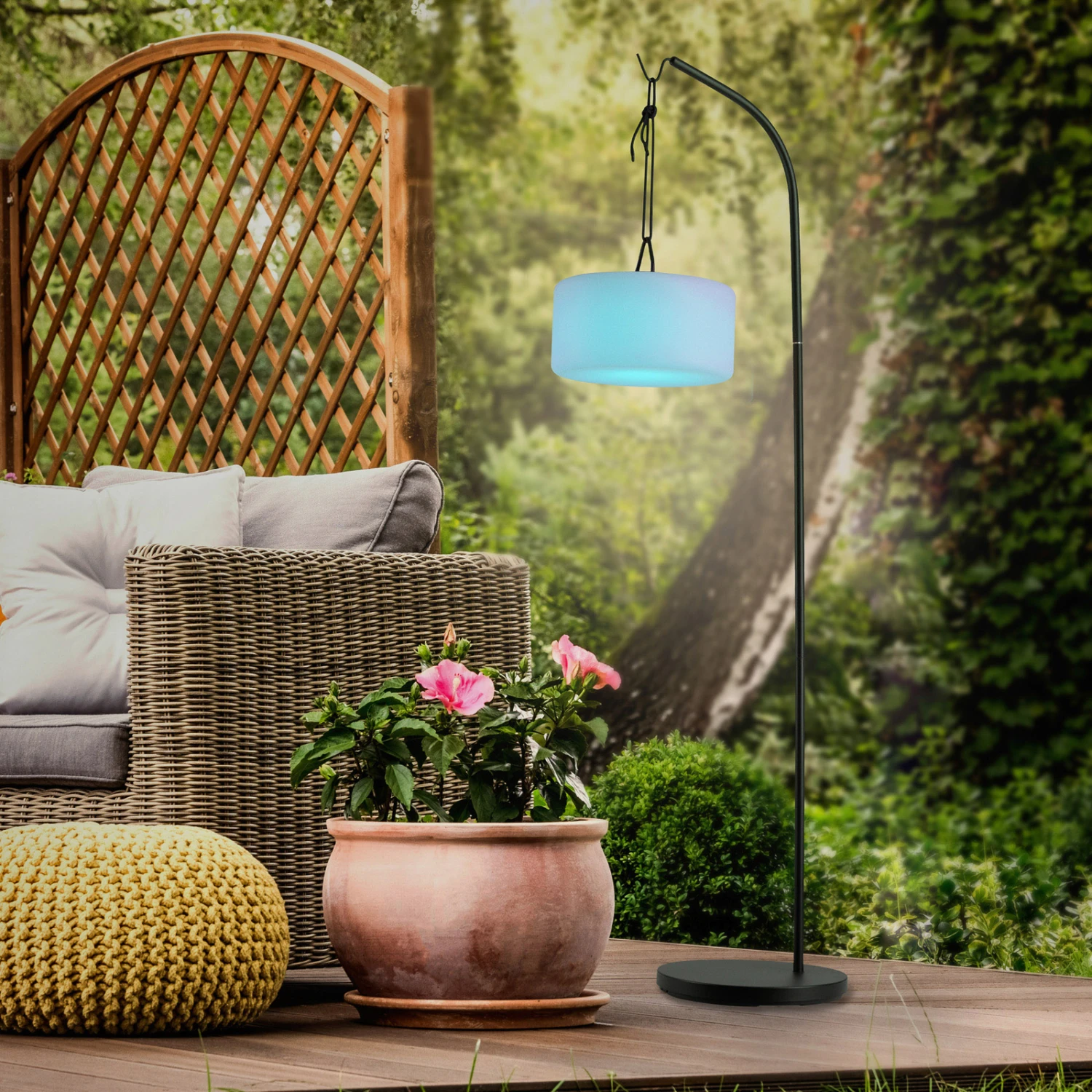 LED-Pendelleuchte Holly, Akkubetrieben IP44, Ø30cm 4 LED-Pendelleuchte Holly, Akkubetrieben IP44, Ø30cm – Bild 2