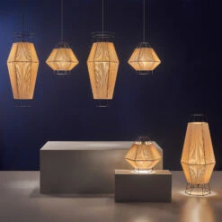 Hängeleuchte Legato Mit Cord, Höhe 38,1 Cm, Beige -Eleganter Beleuchtungsladen 6027405 2